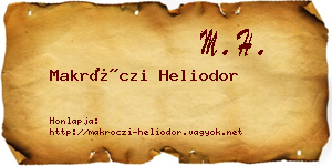Makróczi Heliodor névjegykártya